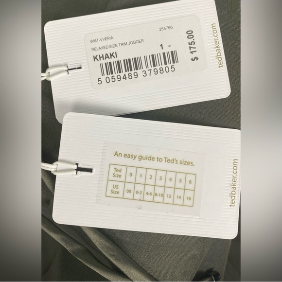 Ted Baker London Vveria Relaxed Jogger In Khaki Size 1 (US 0-2) - Picture 9 of 10